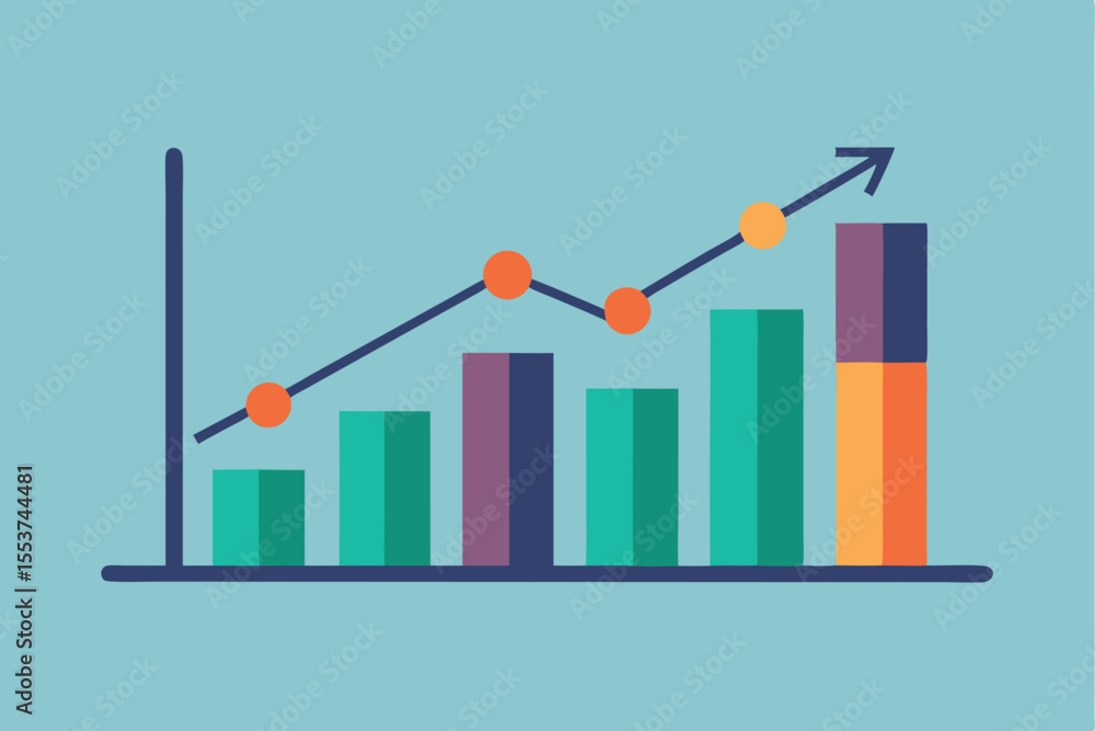 Visual representation of investment growth demonstrating a steady upward trend with geometric shapes illustrating positive financial performance over time Visual representation of investment growth demonstrating a steady upward trend with geometric shapes illustrating positive financial performance over time