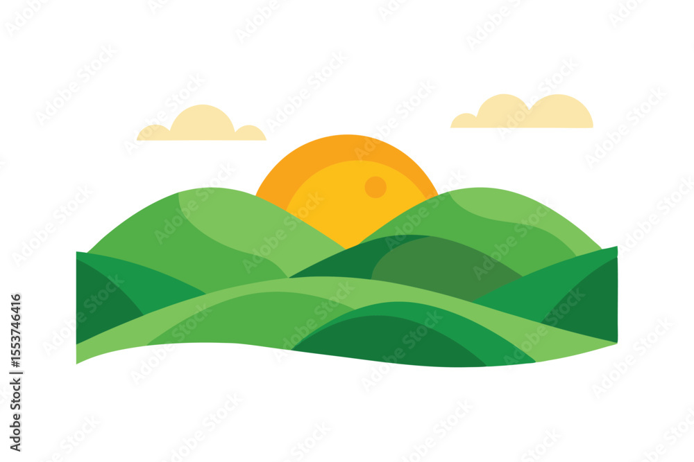 Fototapeta premium landscape with mountains and trees
