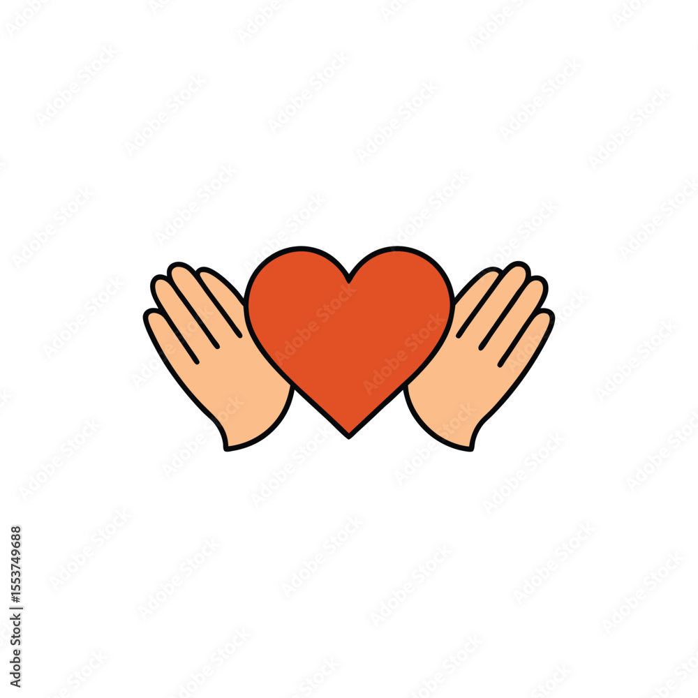 two hands cupping a heart together forming a prot two hands cupping a heart together forming a prot