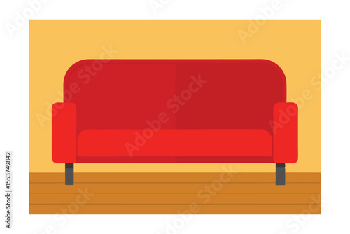 Modern Red Sofa Design Comfortable Living Room Furniture