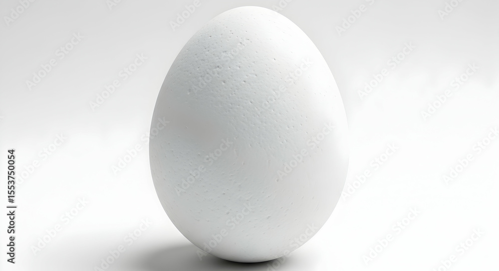 Single White Egg Symbolizing Purity, Simplicity and New Beginnings Single White Egg Symbolizing Purity, Simplicity and New Beginnings