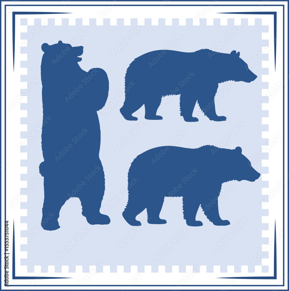 Fototapeta premium Bears silhouette Bears Icon Bears silhouette illustration
