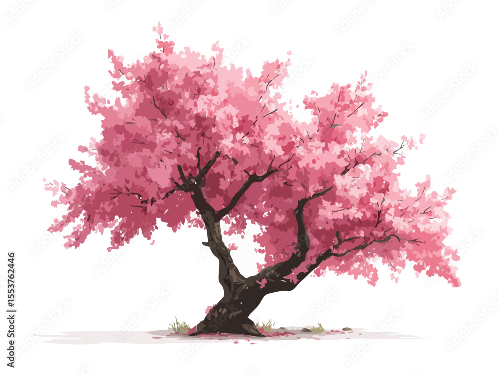 Obraz premium cherry blossom tree vector art