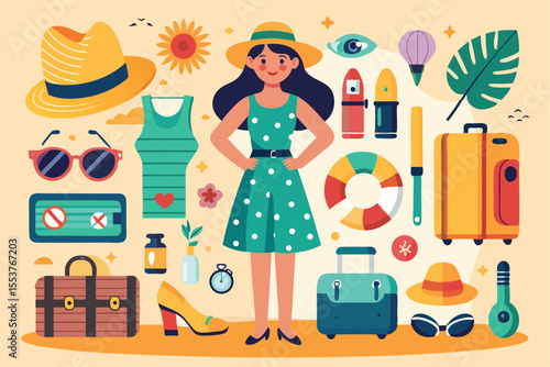 Embracing the joy of solo travel with stylish essentials and vibrant illustrations for the adventurous spirit