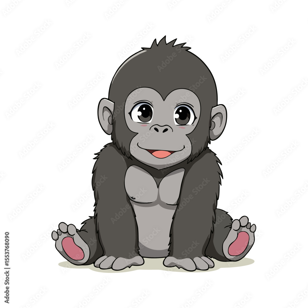 Obraz premium Cute Baby Gorilla Clipart 10