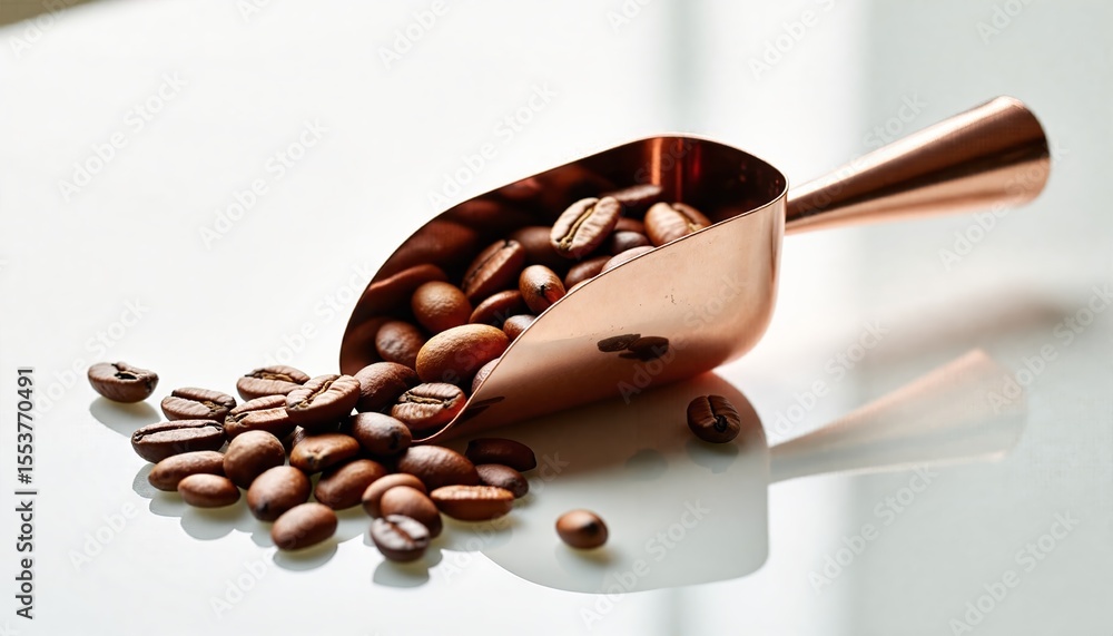 Fototapeta premium Spoon with coffee beans
