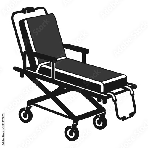 Silhouette vector illustration of an electronic foldable ambulatory