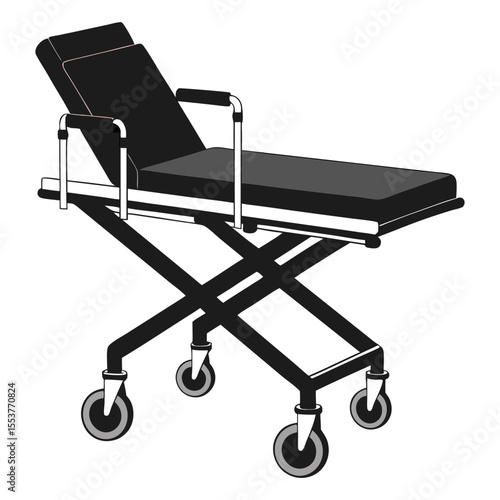 Silhouette vector illustration of an electronic foldable ambulatory