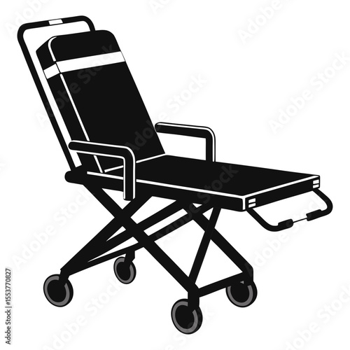 Silhouette vector illustration of an electronic foldable ambulatory