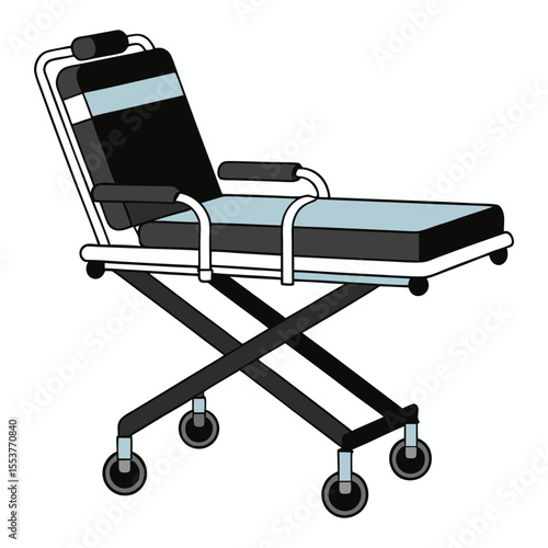 Silhouette vector illustration of an electronic foldable ambulatory