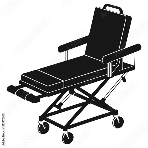 Silhouette vector illustration of an electronic foldable ambulatory