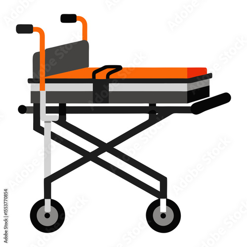 Silhouette vector illustration of an electronic foldable ambulatory