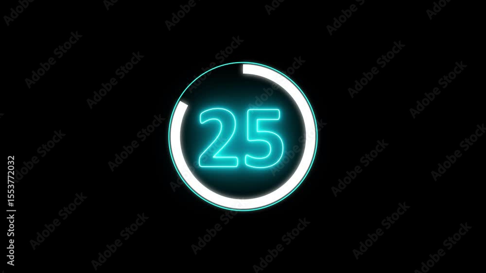 Circle countdown timer one minute animation from 30 to 0 second animation on black background. On transparent background with alpha channel A classic Hollywood movie countdown going from 30 to 0 in a Circle countdown timer one minute animation from 30 to 0 second animation on black background. On transparent background with alpha channel A classic Hollywood movie countdown going from 30 to 0 in a