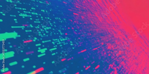 Abstract digital technology data pattern background with blue and pink lines