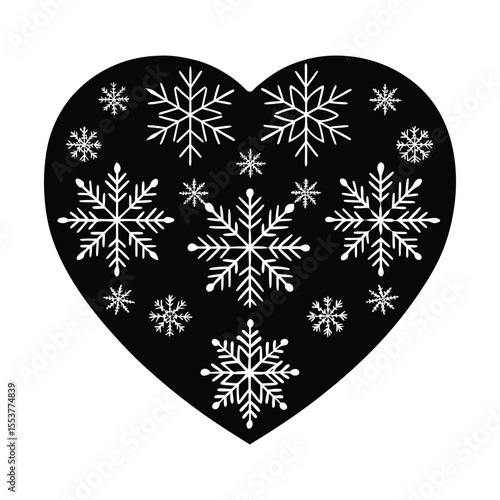 heart shaped snowflake