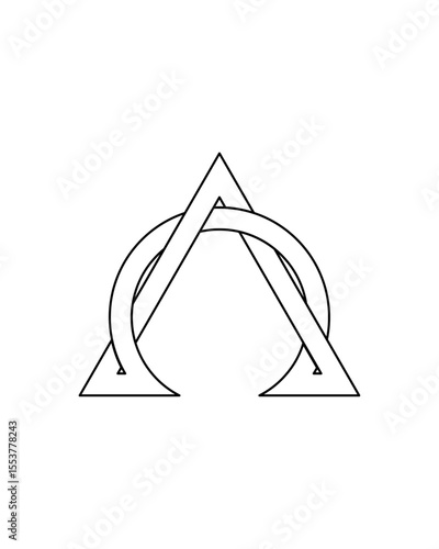 alpha omega on white background for tattoo symbol religion icon logo. vector illustration