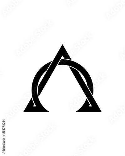 alpha omega on white background for tattoo symbol religion icon logo. vector illustration