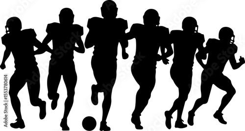 American football, football, players, action,  vector bundle