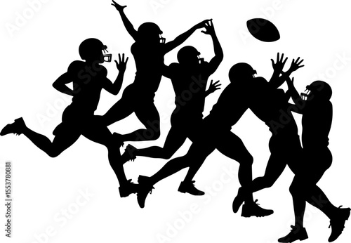 American football, football, players, action,  vector bundle