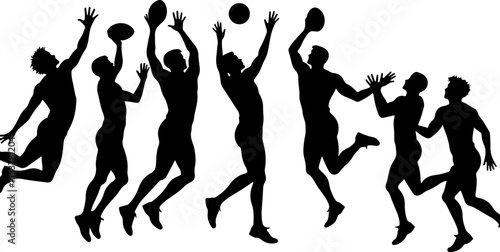 American football, football, players, action,  vector bundle