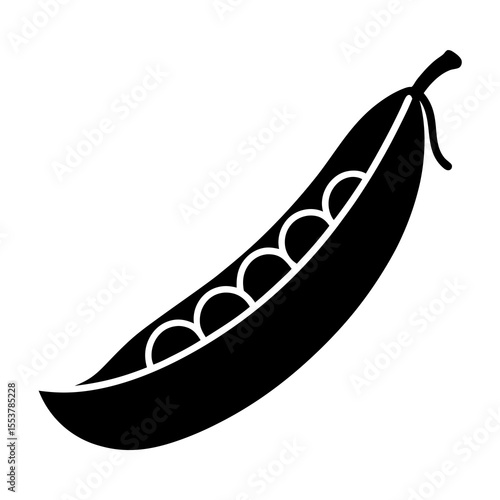  pea pod on white background
