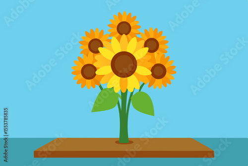 sunflowers in a vase