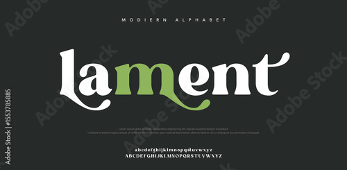 Lament modern creative stylish typography alphabet letter logo design