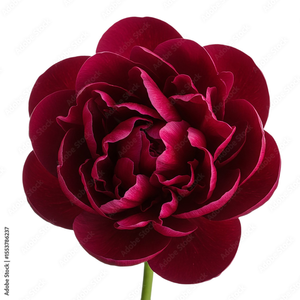 Naklejka premium Stunning Burgundy Peony CloseUp Flower Photography