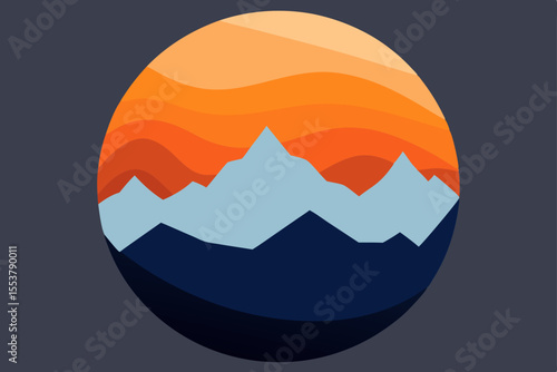 hdri spherical panorama of alpine sunrise