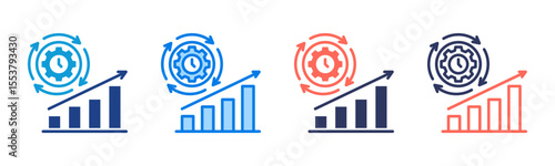 Productivity icon sheet multiple style collection