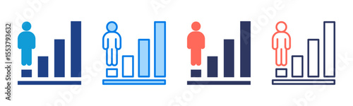 Personal Growth icon sheet multiple style collection