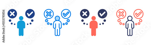 Decision Making icon sheet multiple style collection
