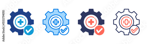 Health Optimization icon sheet multiple style collection