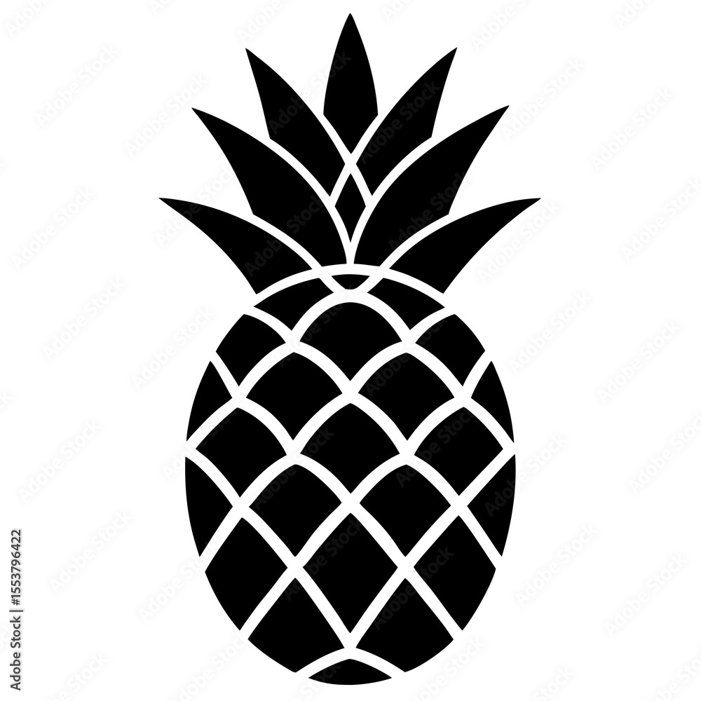 Obraz premium pineapple vector illustration