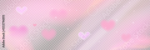 Soft heart shaped light effect with pink flares, glow, and subtle shine. Romantic overlay for Valentine’s Day, love designs, or wedding projects.
