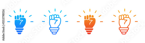 Motivation icon sheet multiple style collection