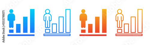 Personal Growth icon sheet multiple style collection