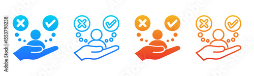 Decision Making icon sheet multiple style collection