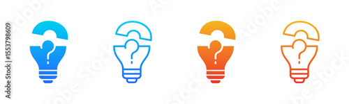 Problem Solving icon sheet multiple style collection