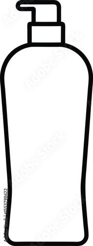 shampoo bottle icon line art vector illustration on transparent background
