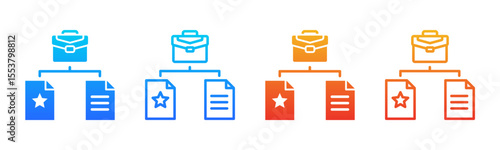 Work Prioritization icon sheet multiple style collection