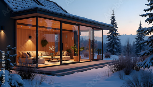 Scandinavian Winter Garden: A Twilight Escape