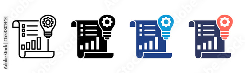 Bilde på lerret Productivity icon sheet multiple style collection
