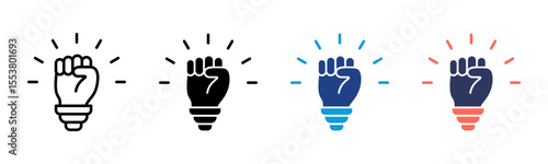 Motivation icon sheet multiple style collection