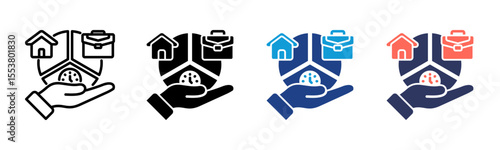 Work Life Balance icon sheet multiple style collection