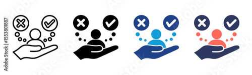 Decision Making icon sheet multiple style collection
