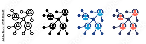 Networking icon sheet multiple style collection