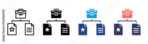 Work Prioritization icon sheet multiple style collection