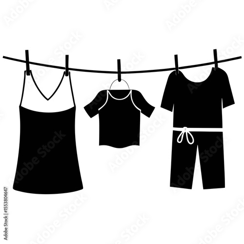baby clothes hanging on a clothesline