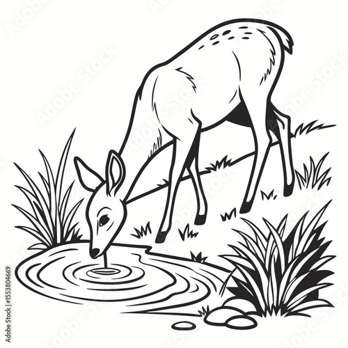 deer in the woods